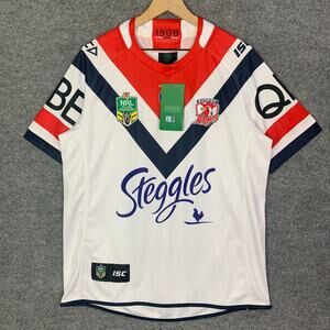NEW SYDNEY ROOSTERS HOME RUGBY SHIRT 2017‎ JERSEY NRL AUSTRALIA TRIKOT LARGE